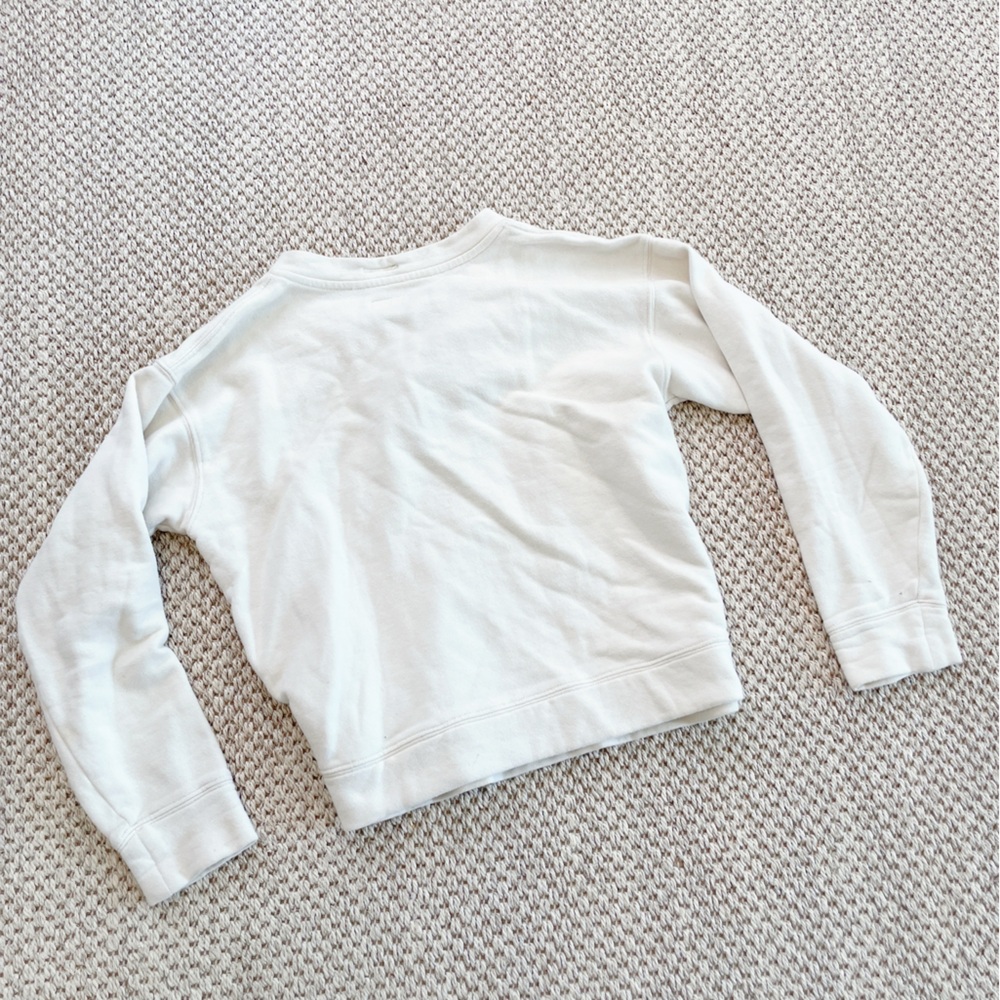 MOTHER Cream Lace-Up V-Neck Sweater - Picture 11 of 12